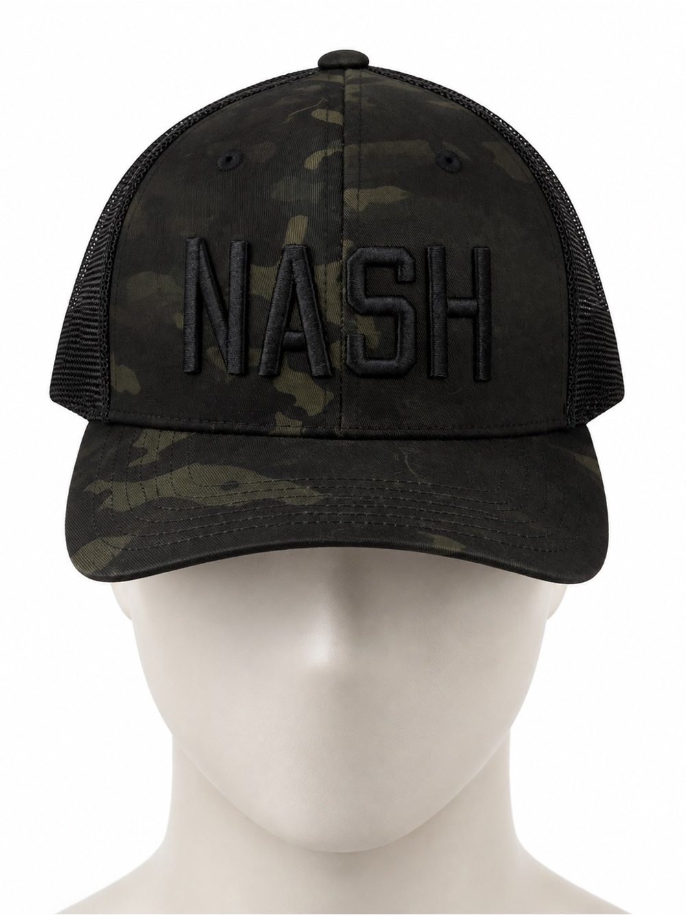 NASH Collection Multicam Black Camo Trucker Hat Snapback